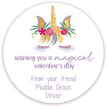 Valentine's Day Gift Stickers by Little Lamb Designs (Magical Unicorn)